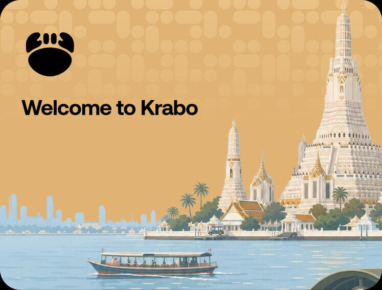 Krabo welcome screen