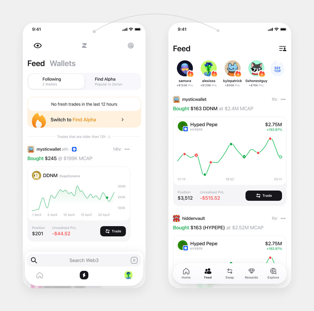 Обновление Zerion Feed 1